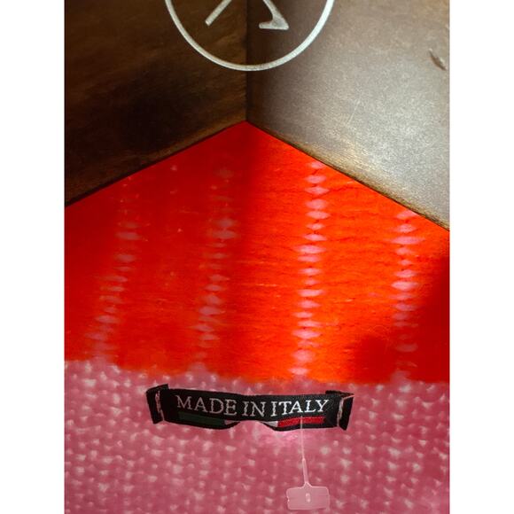 Made in Italy Pink Wool Blend Mock Neck Sweater - Picture 2 of 4